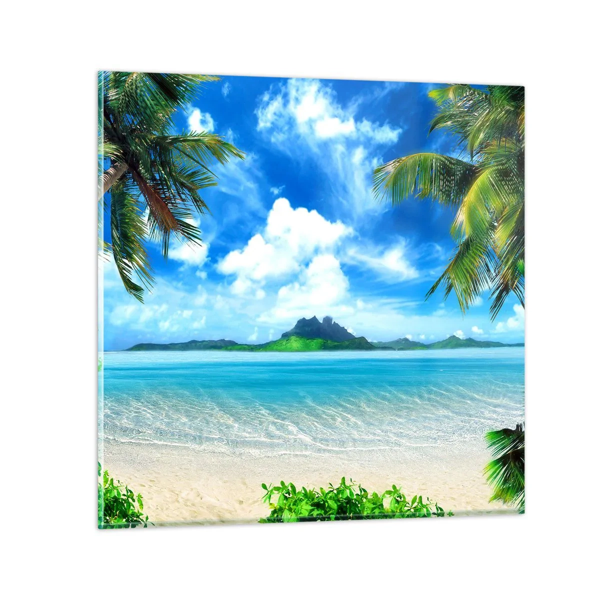 Impression sur verre - Image sur verre - L'azur des tropiques - 60x60 cm