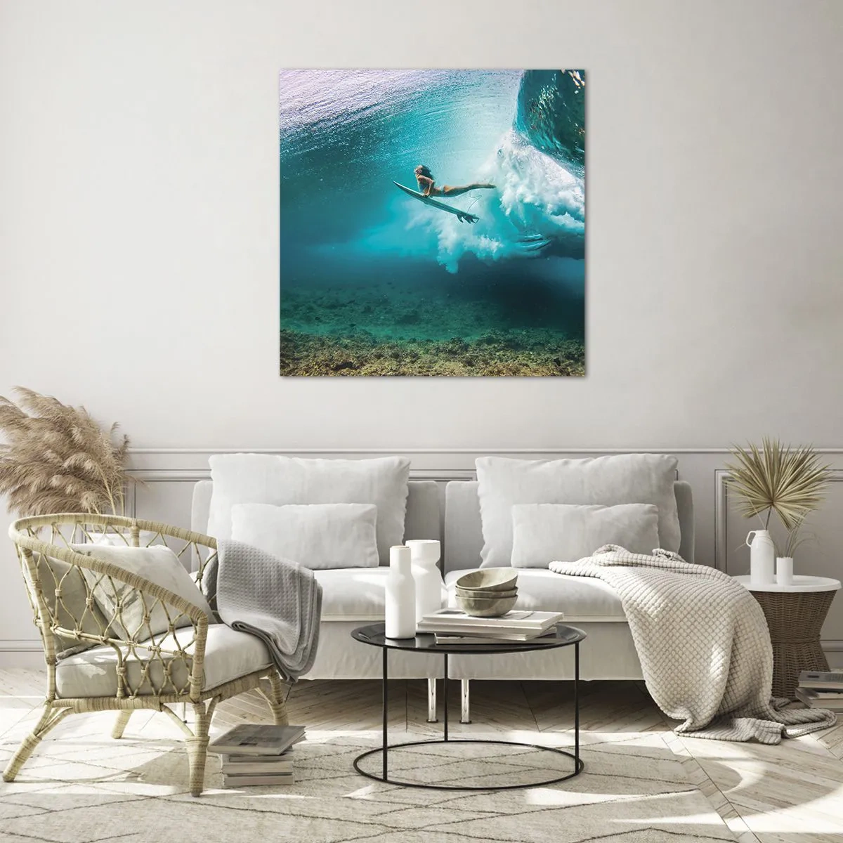 Impression sur verre - Image sur verre - Monde sous marin - 70x70 cm