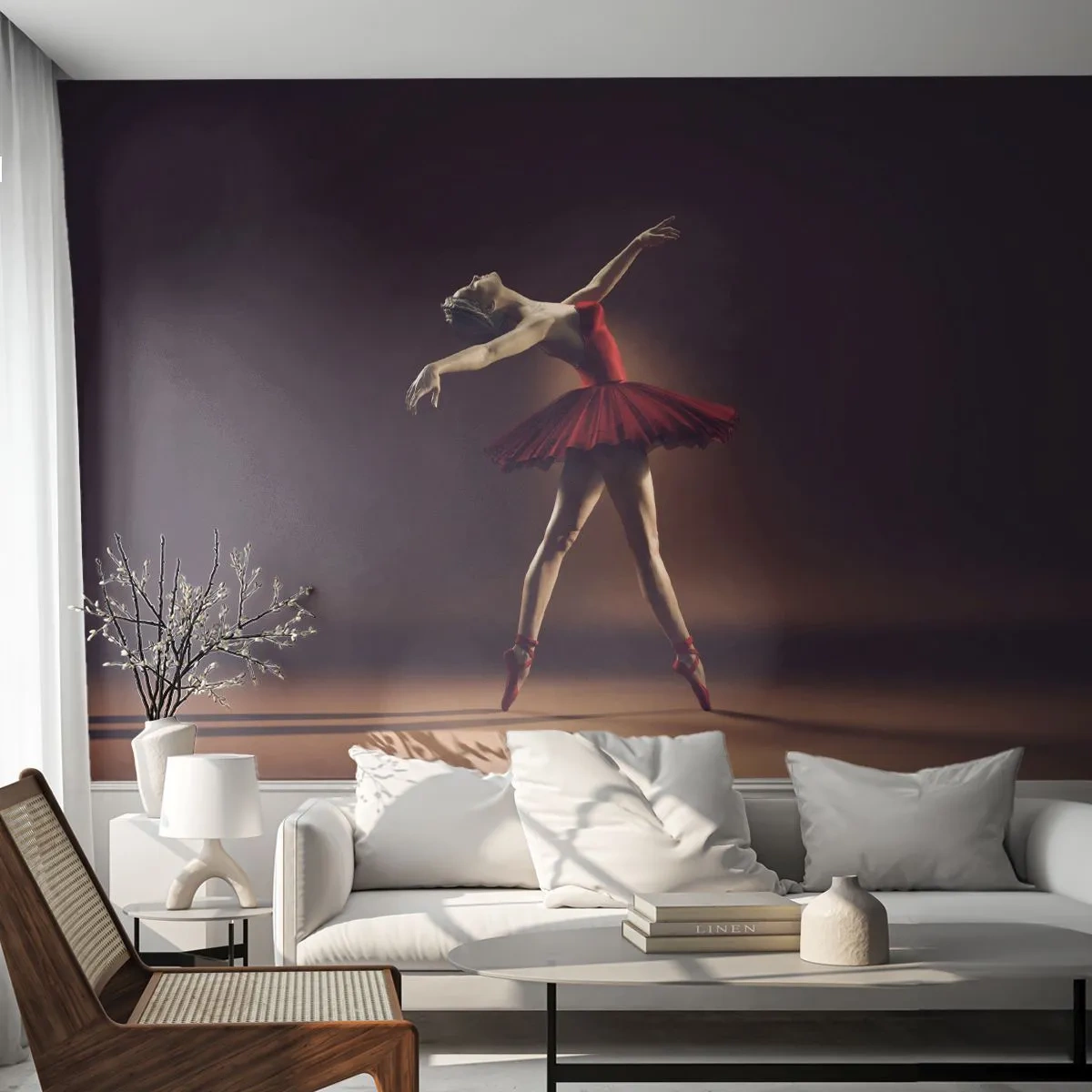Papier Peint Autocollant Deluxe Sticker - Une danseuse étoile - Ballerine, Danse, Ballet - 250x175 cm