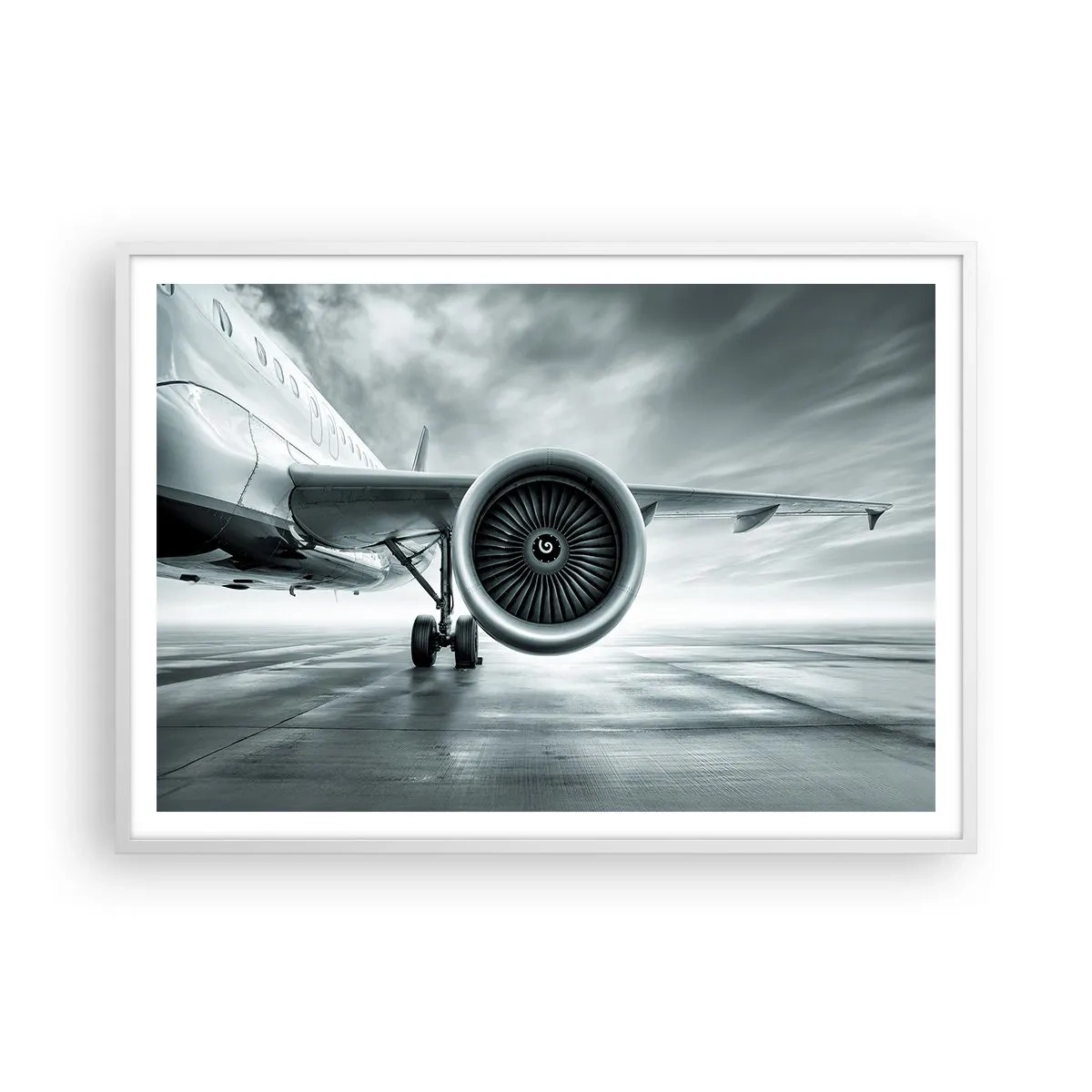 Affiche dans un cadre blanc - Poster - Sent la force! - 100x70 cm