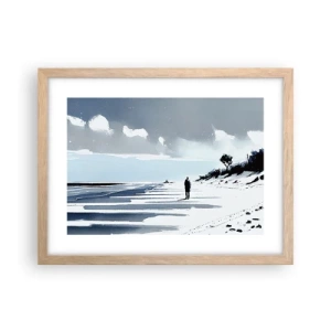 Affiche dans un chêne clair - Poster - Seul à seul - 40x30 cm