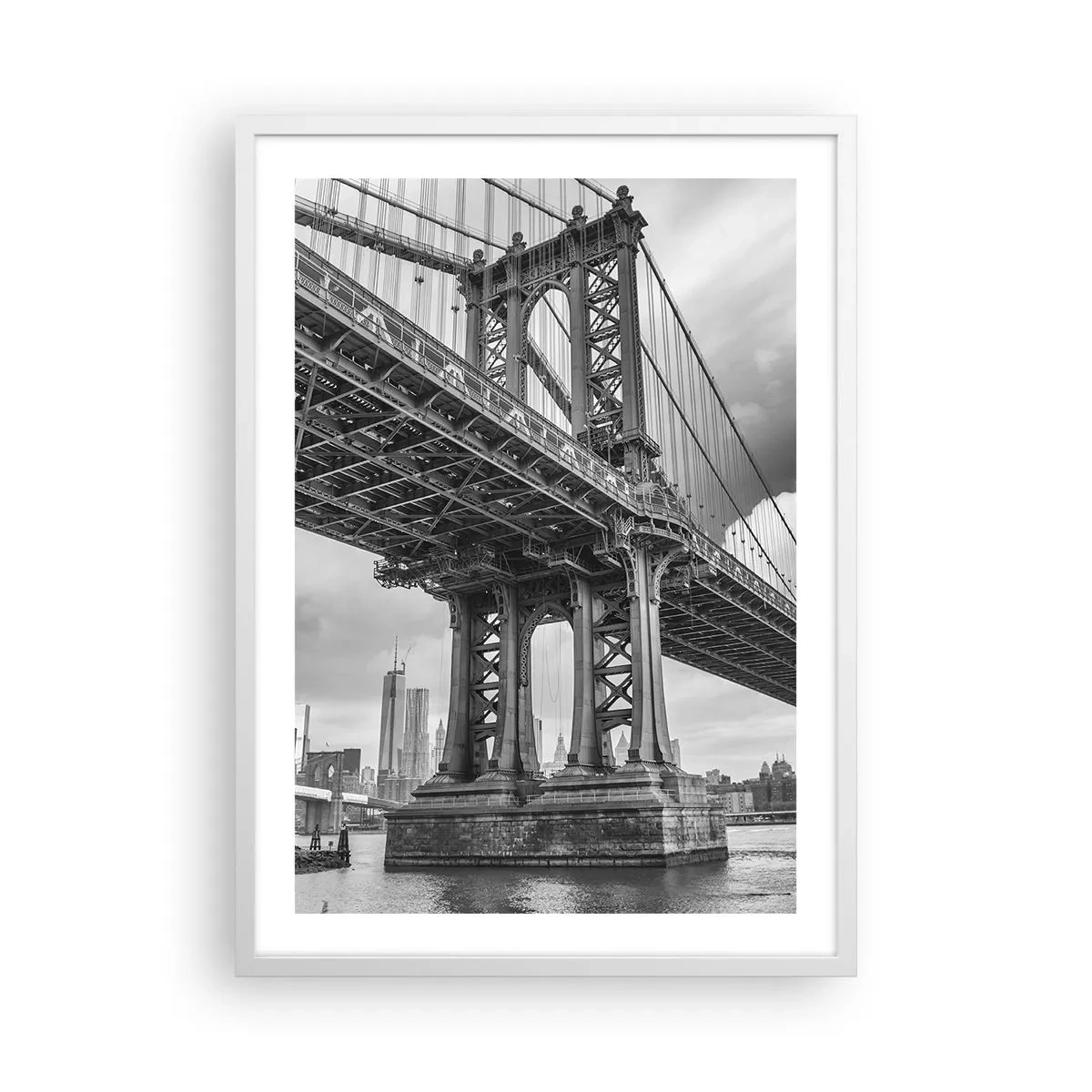 Affiche dans un cadre blanc - Poster - Au coeur de la ville - 50x70 cm