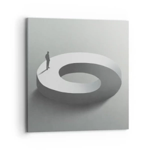 Impression sur toile - Image sur toile - Et sois intelligent ici - 70x70 cm