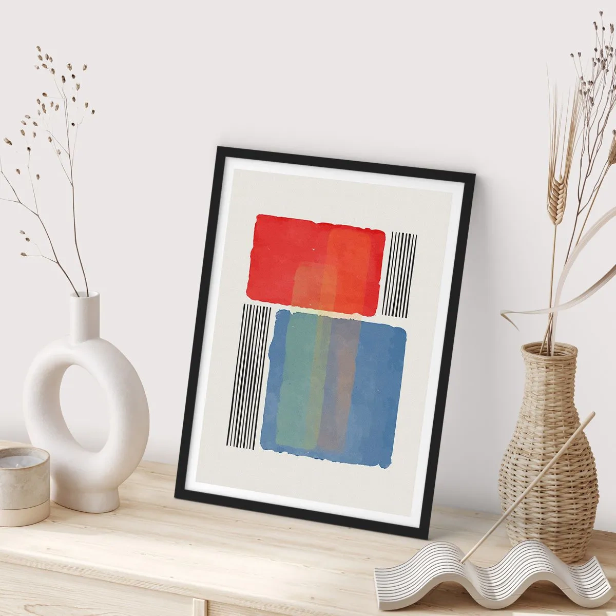 Affiche dans un cadre noir - Poster - Esprit et lettre de la géométrie - 30x40 cm