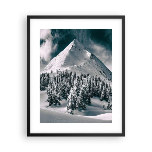 Affiche dans un cadre noir - Poster - Le pays de la neige et de la glace - 40x50 cm