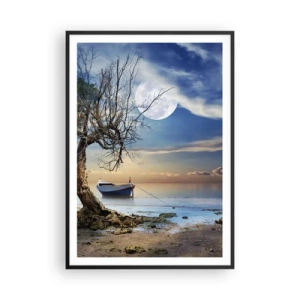 Affiche dans un cadre noir - Poster - Est-ce la fin ou le début ? - 70x100 cm