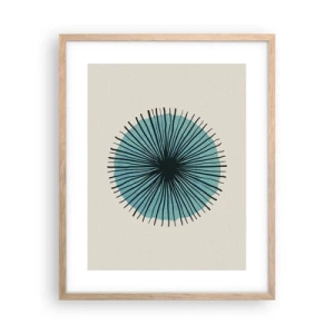 Affiche dans un chêne clair - Poster - Rayonnant dans l'azur - 40x50 cm