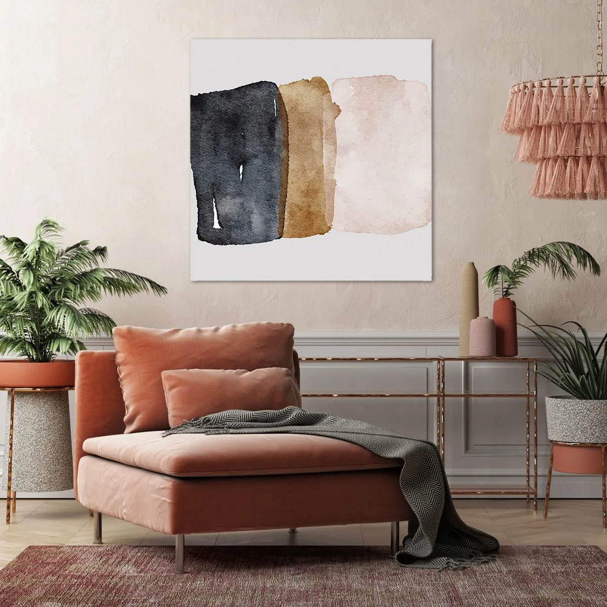 Impression sur toile - Image sur toile - Composition de couleurs de la terre - 50x50 cm