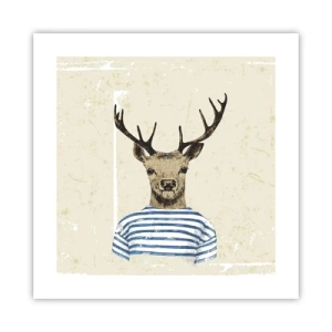 Affiche - Poster - Parce que j'aime les chemises rayées - 40x40 cm