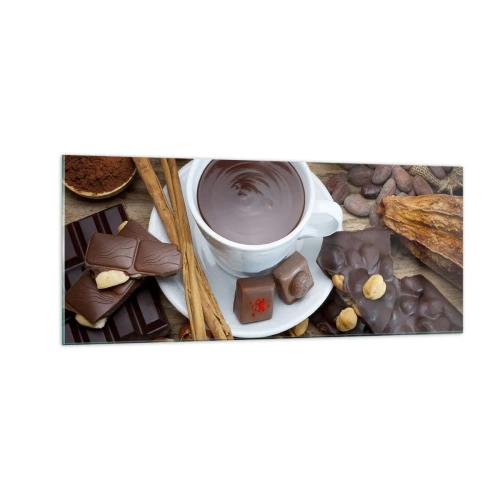 Impression sur verre - Image sur verre - D'une chocolaterie de conte de fées - 100x40 cm
