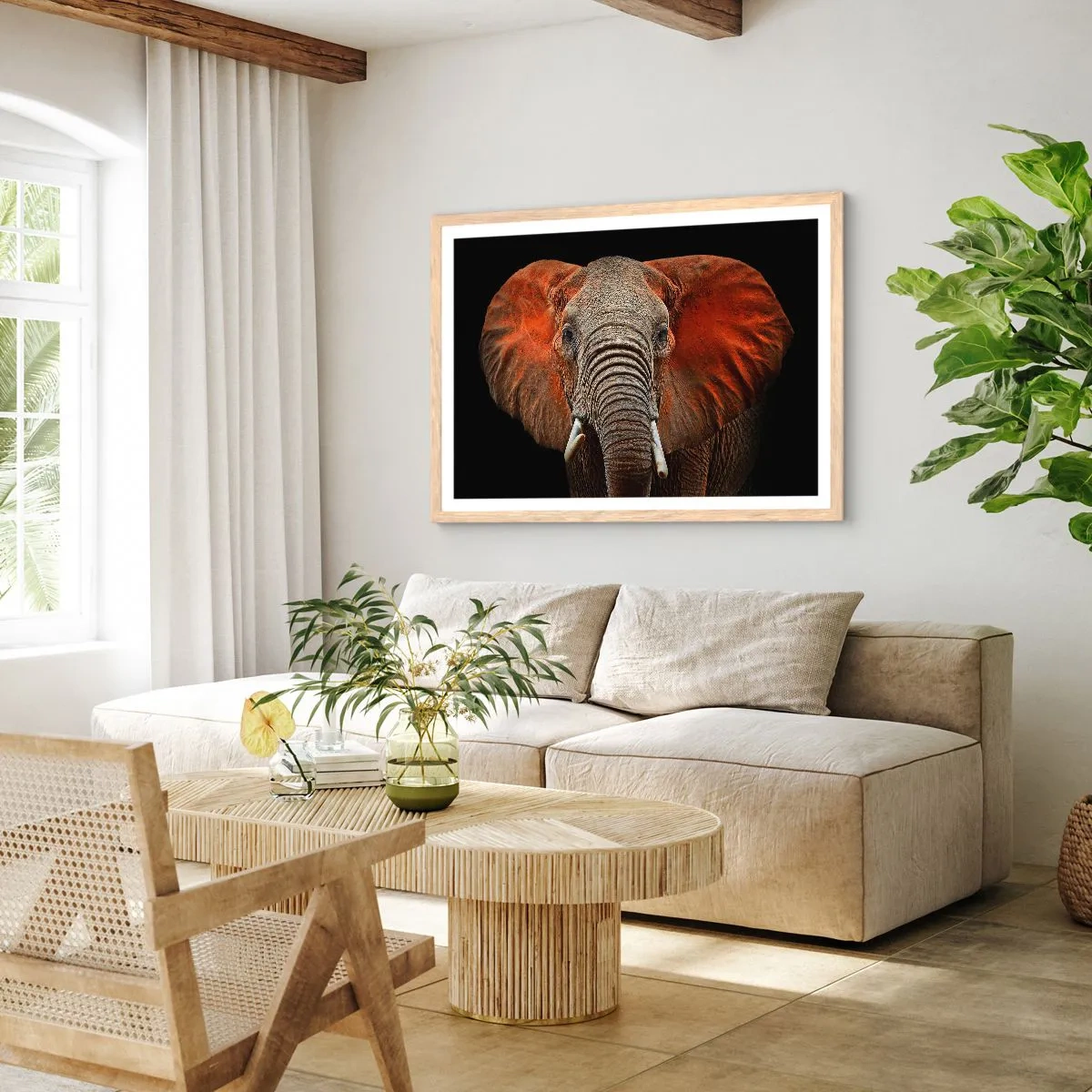 Affiche dans un chêne clair - Poster - Je suis sauvage, et toi? - 70x50 cm