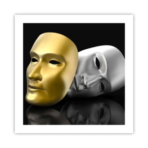 Affiche - Poster - La vie est un théâtre - 50x50 cm
