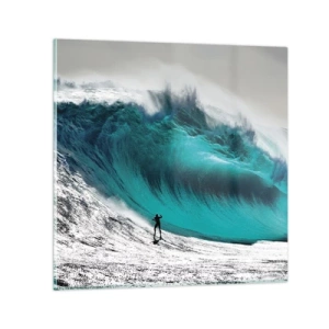Impression sur verre - Image sur verre - Challenge accepté - 40x40 cm