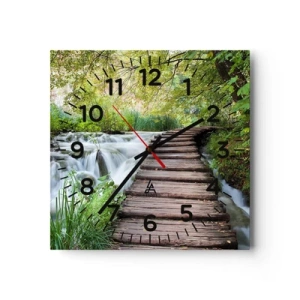Horloge murale - Pendule murale - L'eau n'est pas si calme - 40x40 cm