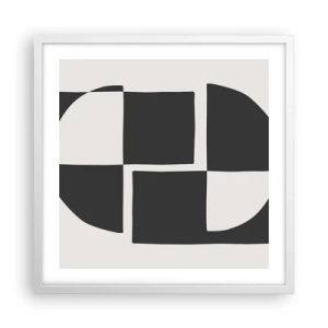 Affiche dans un cadre blanc - Poster - Antithèse - Synthèse - 50x50 cm