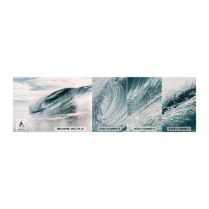 Échantillon de Papier Peint Premium Canvas - Pic d'eau - Vague de mer, Mer, Océan - 100x30 cm