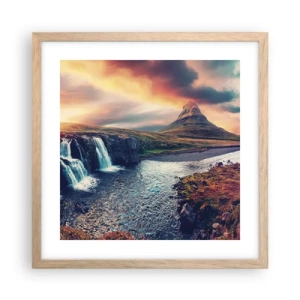 Affiche dans un chêne clair - Poster - Dans la majesté de la nature - 40x40 cm