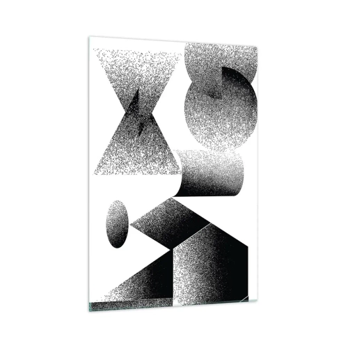 Impression sur verre - Image sur verre - Géométrie composée d'angles et de formes ovales - 70x100cm - Angles et ovales - Décoration murale moderne pour le salon et la chambre ARTTOR