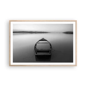 Affiche dans un chêne clair - Poster - Nostalgie et mélancolie - 91x61 cm