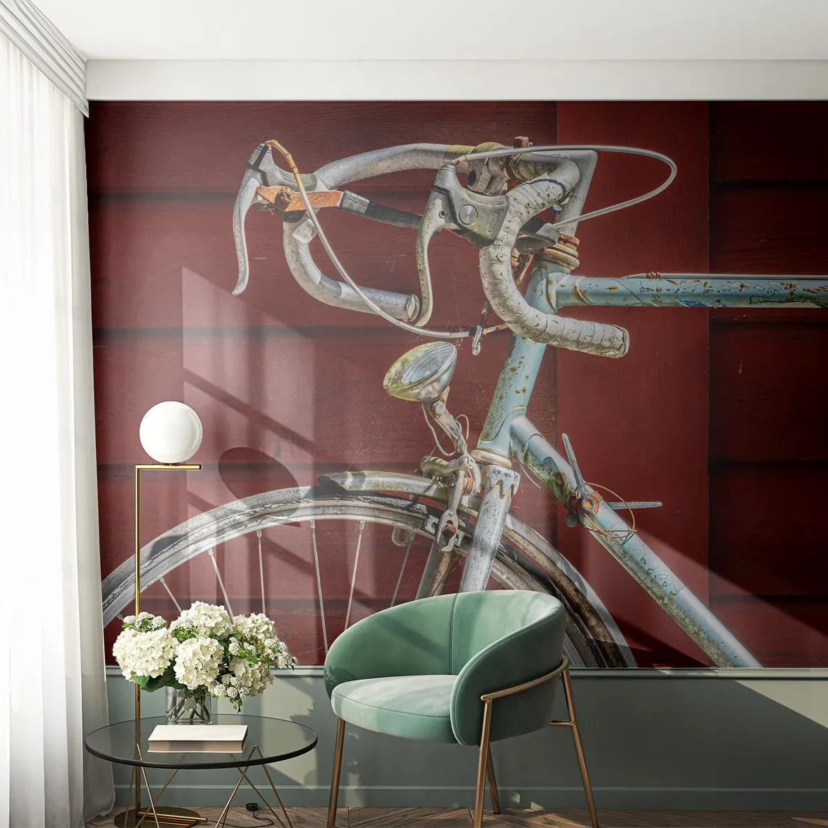 Papier Peint Photo Premium Canvas - Construit pour la victoire - Vélo, Rétro, Vélo - 250x175 cm