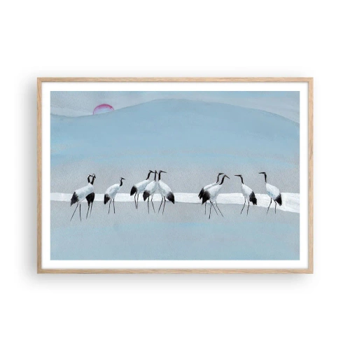 Affiche dans un chêne clair - Poster - Après une chaude journée - 100x70 cm
