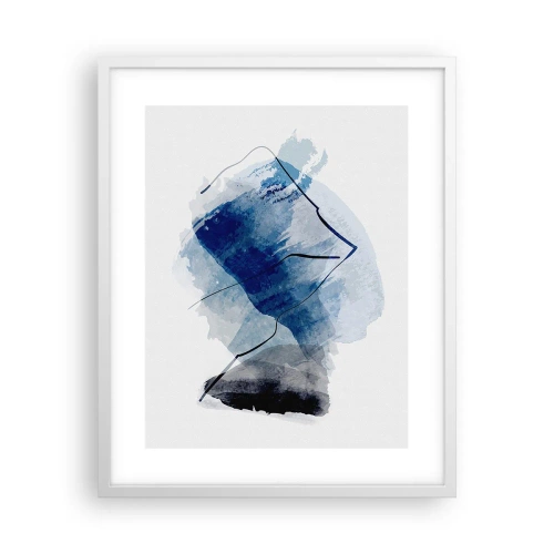 Affiche dans un cadre blanc - Poster - Montagne de glace - 40x50 cm