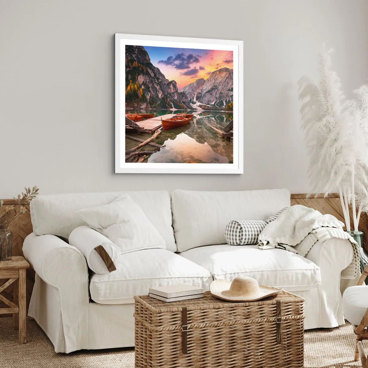 Affiche dans un cadre blanc - Poster - Promesse du jour - 50x50 cm