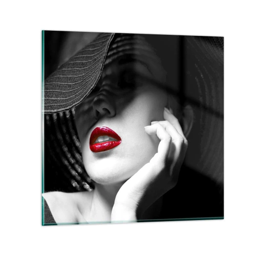 Impression sur verre - Image sur verre - Étude écarlate - 50x50 cm