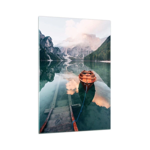 Impression sur verre - Image sur verre - Le rêve calme de la montagne - 70x100 cm