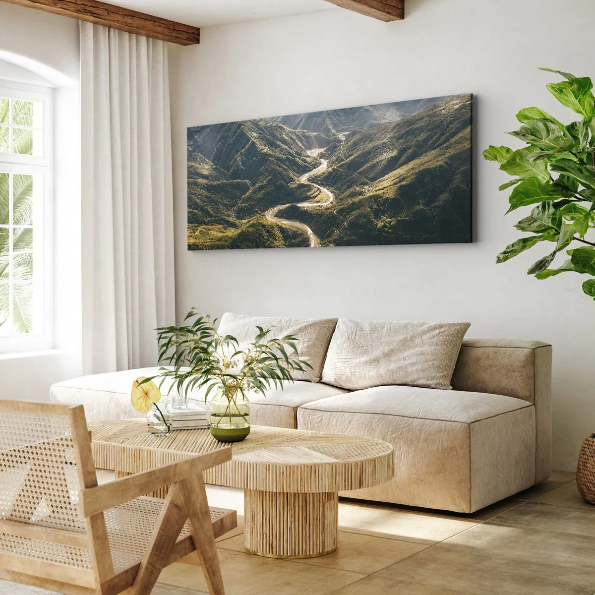 Impression sur toile - Image sur toile - Directement du coeur des montagnes - 100x40 cm