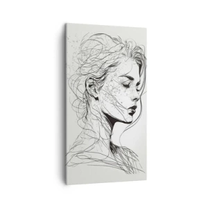 Impression sur toile - Image sur toile - Portrait en pensée - 45x80 cm