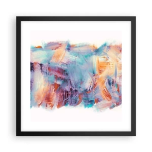 Affiche dans un cadre noir - Poster - Un désordre coloré - 40x40 cm