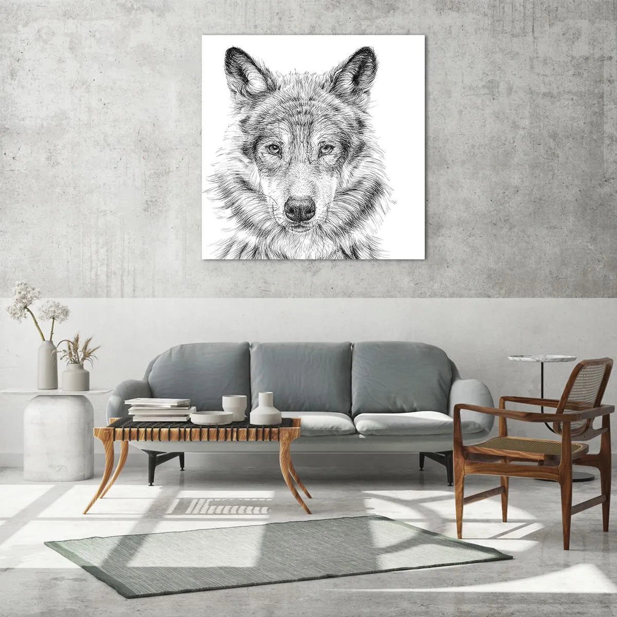 Impression sur verre - Image sur verre - Un leader né - 70x70 cm