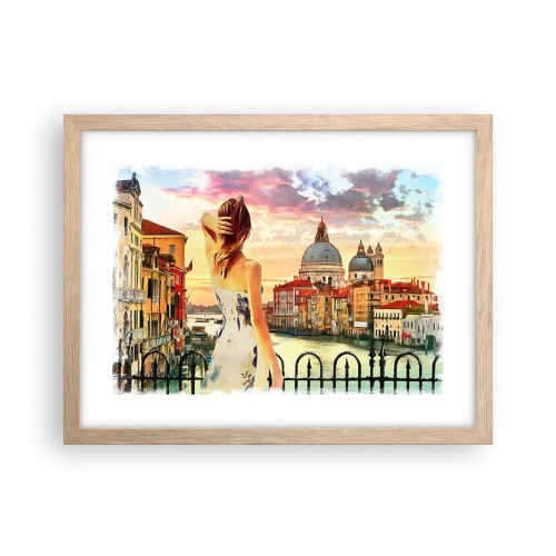 Affiche dans un chêne clair - Poster - Pour une aventure c'est uniquement dans ... - 40x30 cm