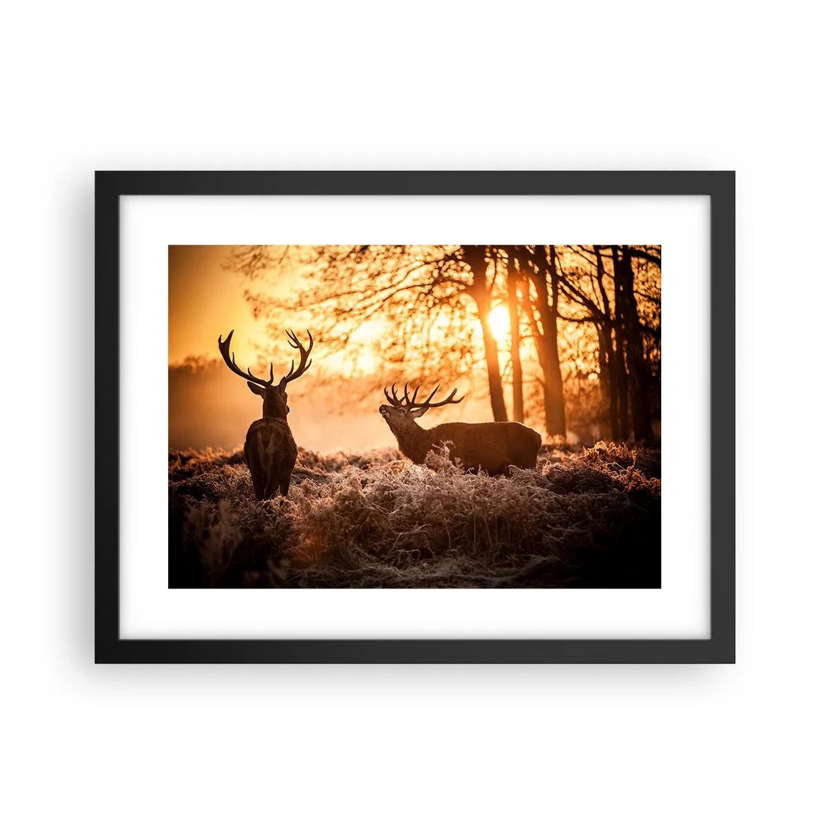 Affiche dans un cadre noir - Poster - Le rêve d'un chasseur - 40x30 cm