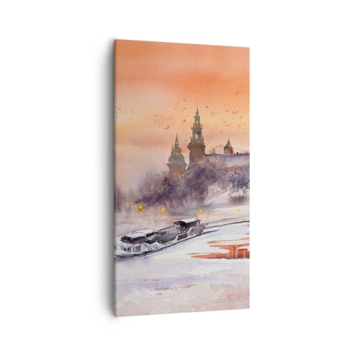 Impression sur toile - Image sur toile - Coucher de soleil royal - 55x100 cm