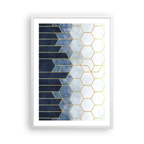 Affiche dans un cadre blanc - Poster - Composition en rythme syncopé - 50x70 cm