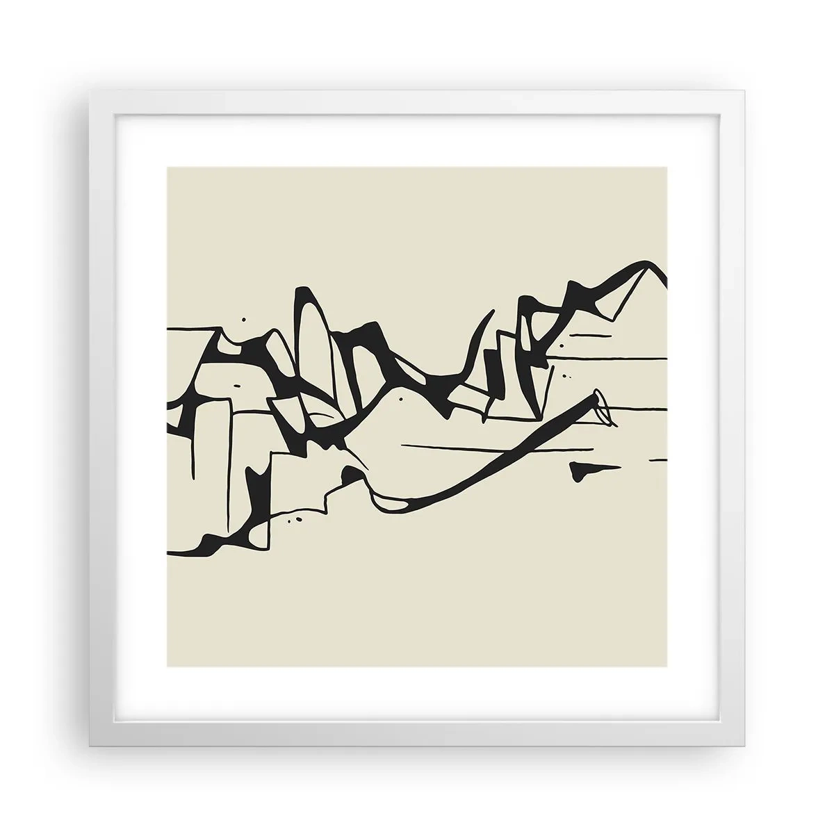 Affiche dans un cadre blanc - Poster - Peut-être un paysage - 40x40 cm