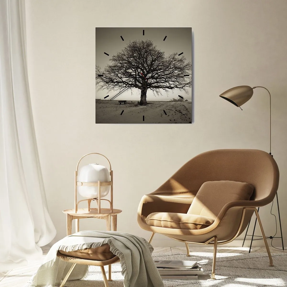 Horloge murale - Pendule murale - D'ici à l'éternité - 30x30 cm