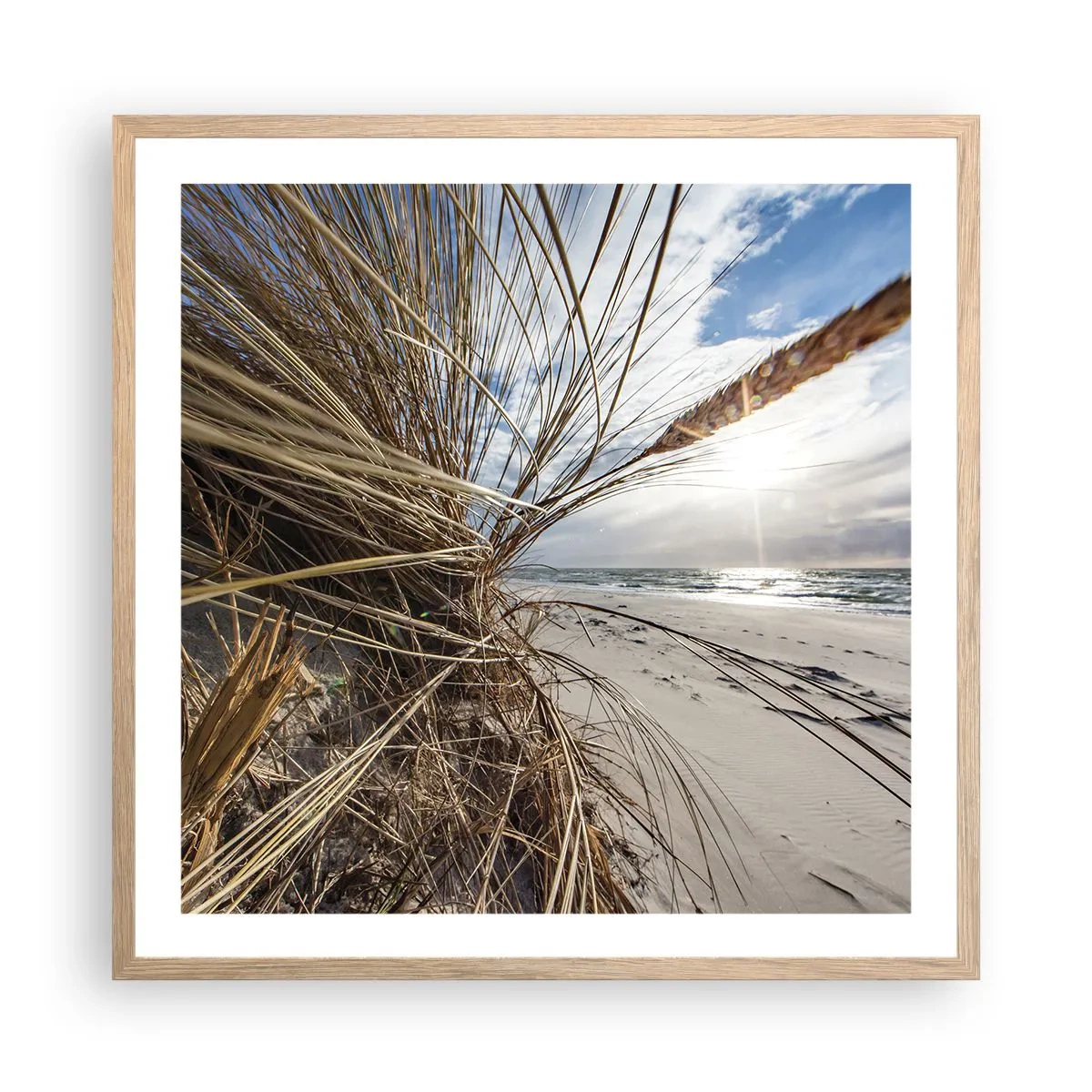 Affiche dans un chêne clair - Poster - Rencontre des éléments - 60x60 cm