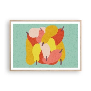 Affiche dans un chêne clair - Poster - Essayez le soleil d'été - 100x70 cm