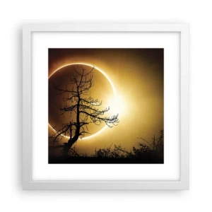 Affiche dans un cadre blanc - Poster - Éclipse totale - 30x30 cm