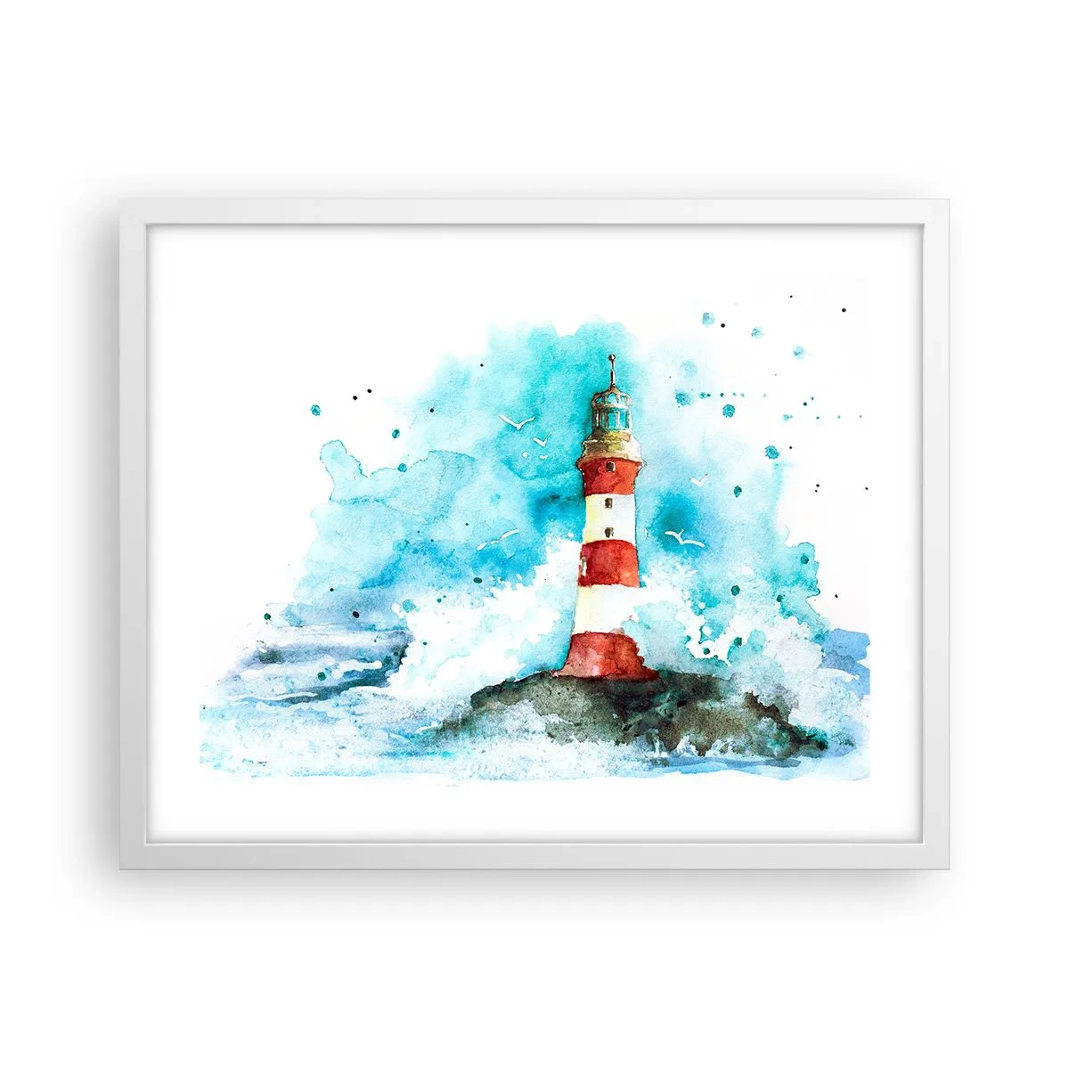 Affiche dans un cadre blanc - Poster - Unité des éléments - 50x40 cm