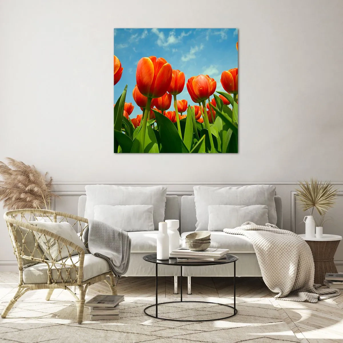 Impression sur verre - Image sur verre - A part le ciel bleu, ils n'ont besoin de rien dans leur vie - 50x50 cm