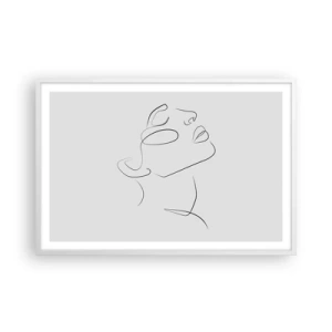 Affiche dans un cadre blanc - Poster - Méandre du rêve - 91x61 cm