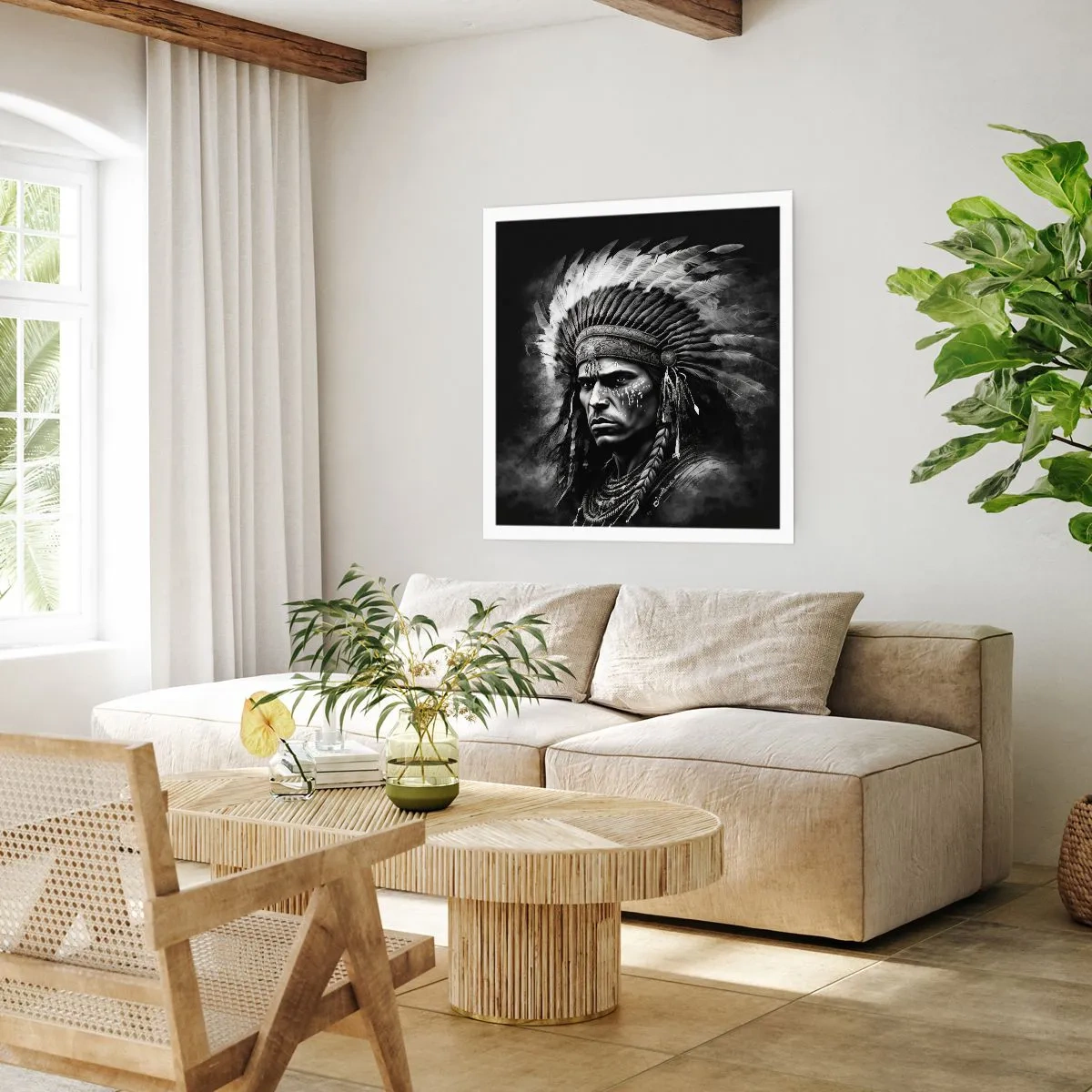 Affiche - Poster - Un leader et un guerrier - 30x30 cm