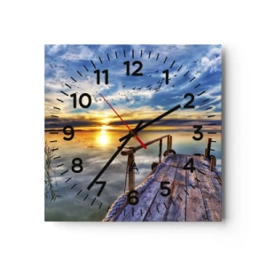 Horloge murale - Pendule murale - Le vent se repose - 40x40 cm