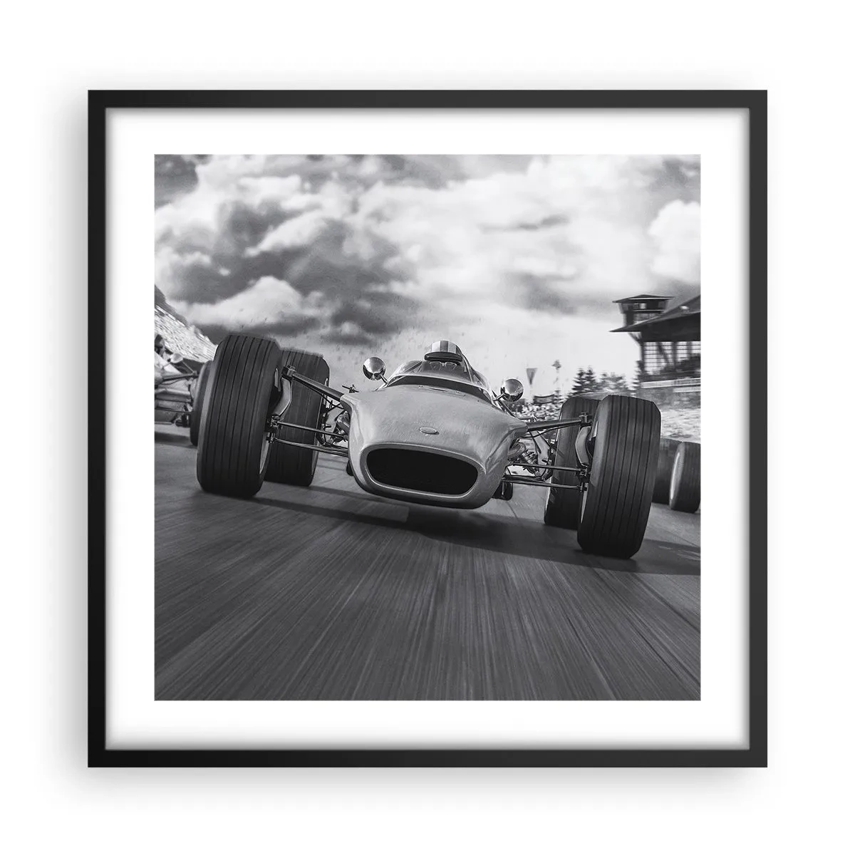 Affiche dans un cadre noir - Poster - Puissance! - 50x50 cm