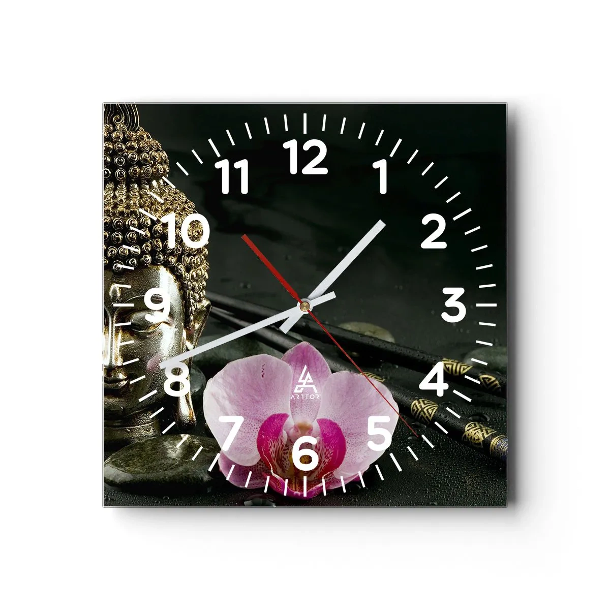 Horloge murale - Pendule murale - Harmonie de la sagesse et de la beauté - 30x30 cm