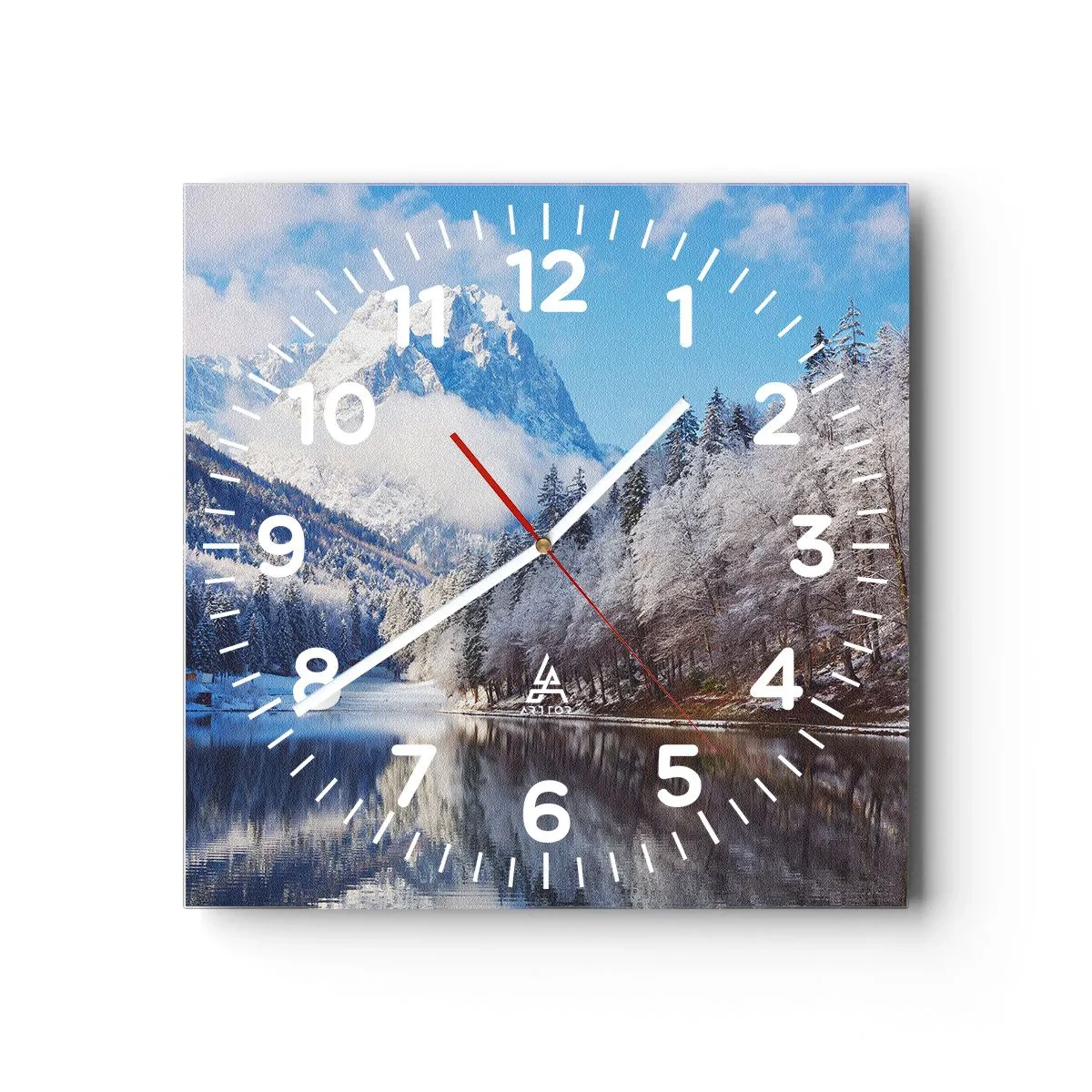 Horloge murale - Pendule murale - Protecteur de la neige - 40x40 cm